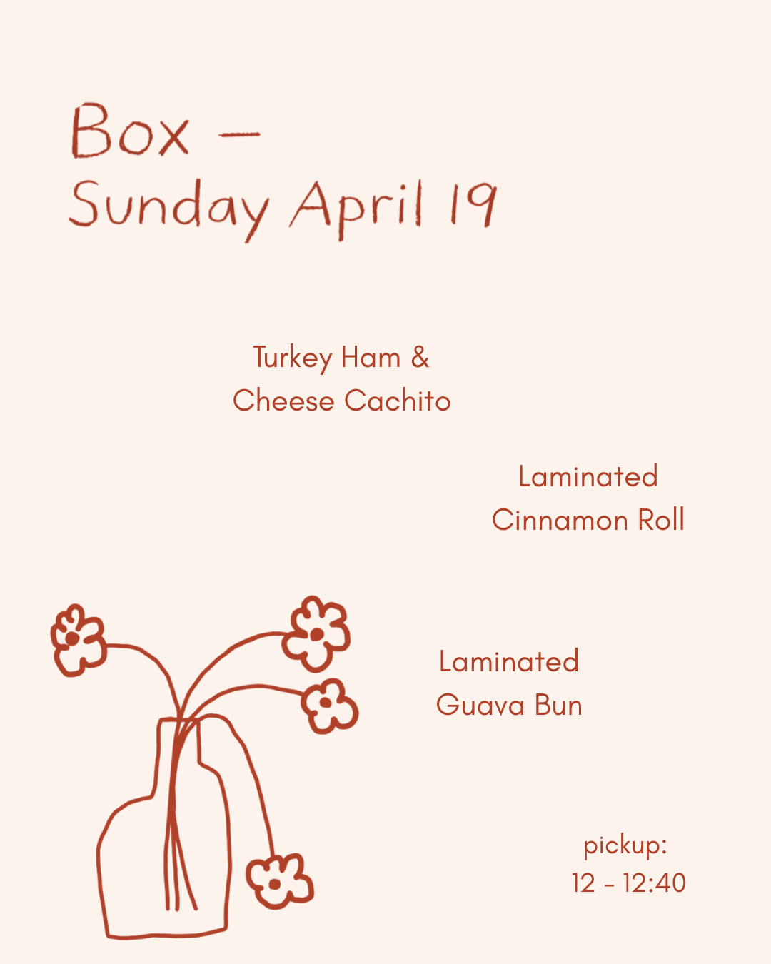 Box - Sunday April 19